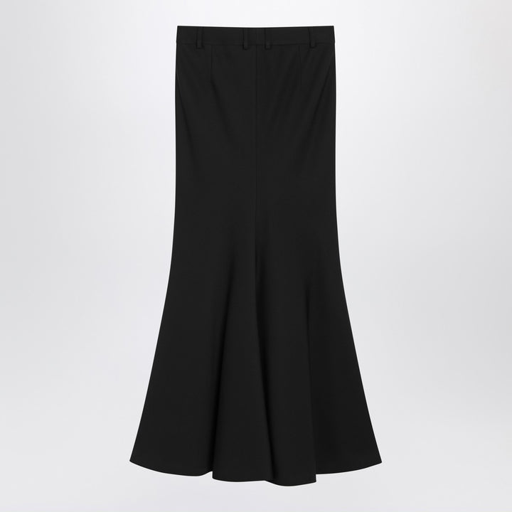 Balenciaga Black long wool skirt