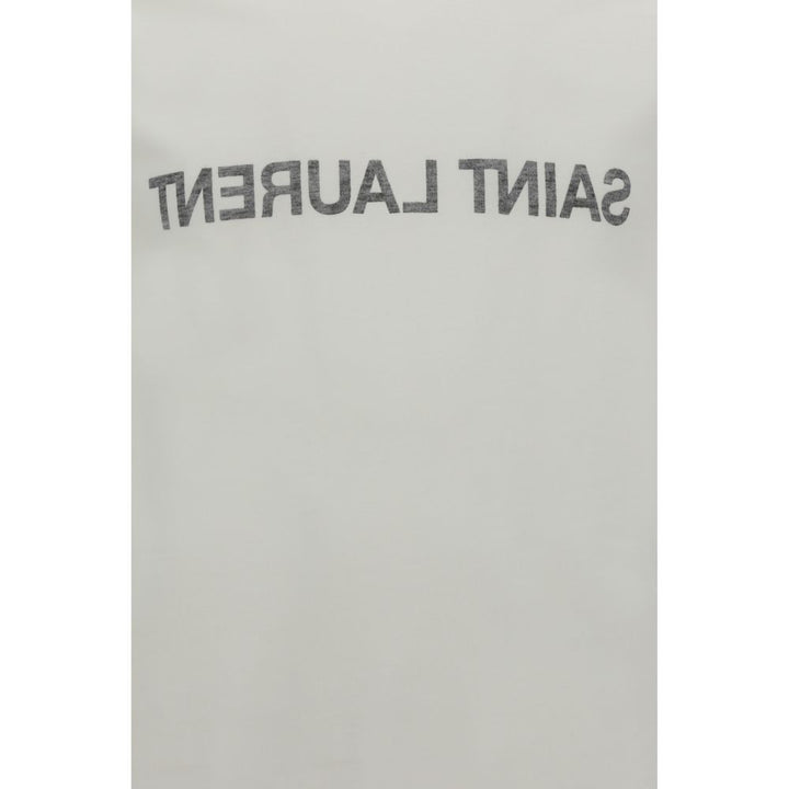 Saint Laurent White Cotton T-Shirt