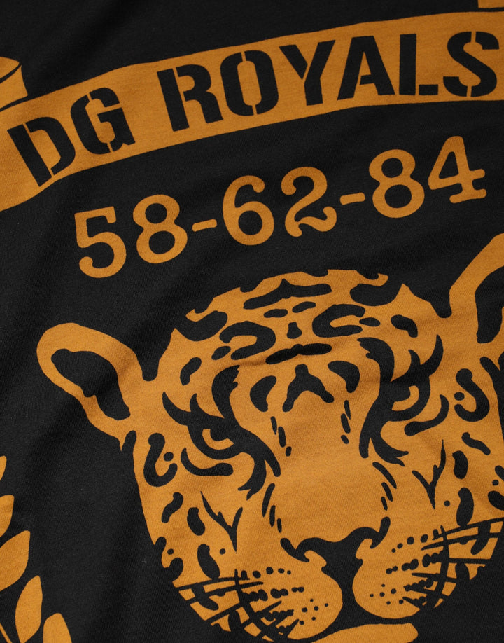 Dolce & Gabbana Black DG Royals Cotton Crew Neck T-shirt