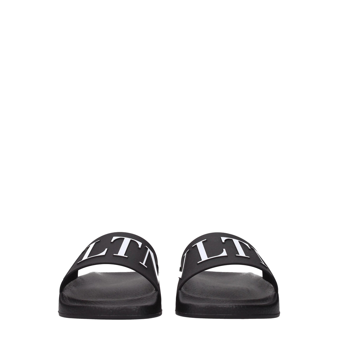 Valentino Garavani Black Cotton Slippers