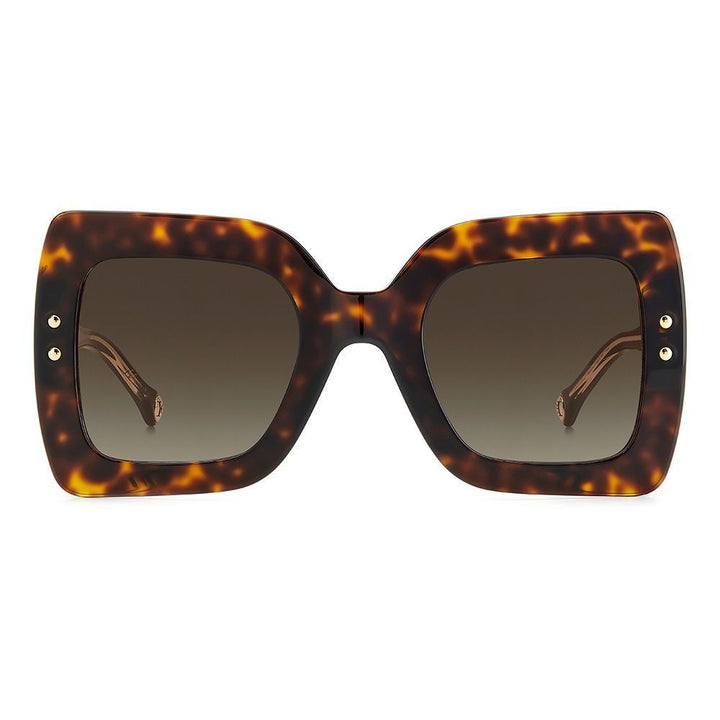 Carolina Herrera Brown Acetate Sunglasses