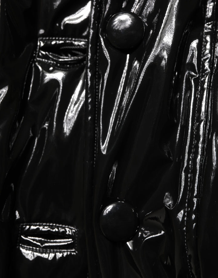 Dolce & Gabbana Polyester Black Quilted Puffer Coat  Jacket