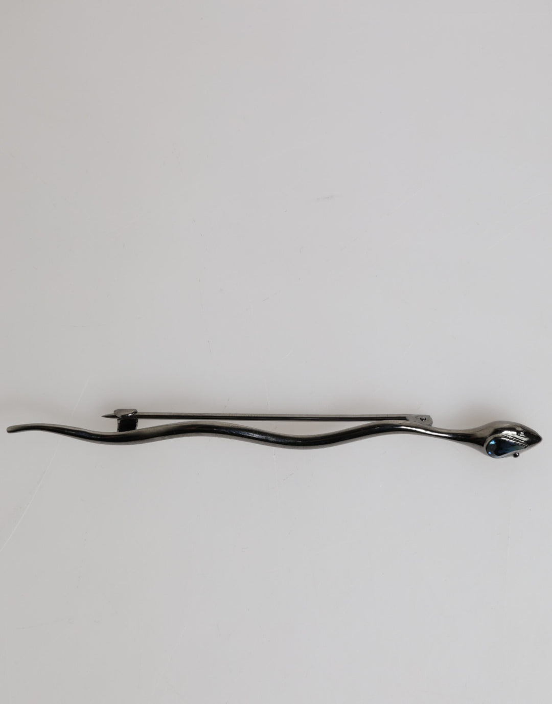 Dolce & Gabbana Black Brass Crystal Spilla Serpente Mens Brooch Pin