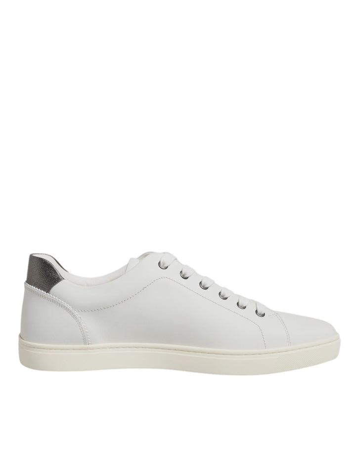 Dolce & Gabbana White Sacred Heart Men Low Top Sneakers Shoes