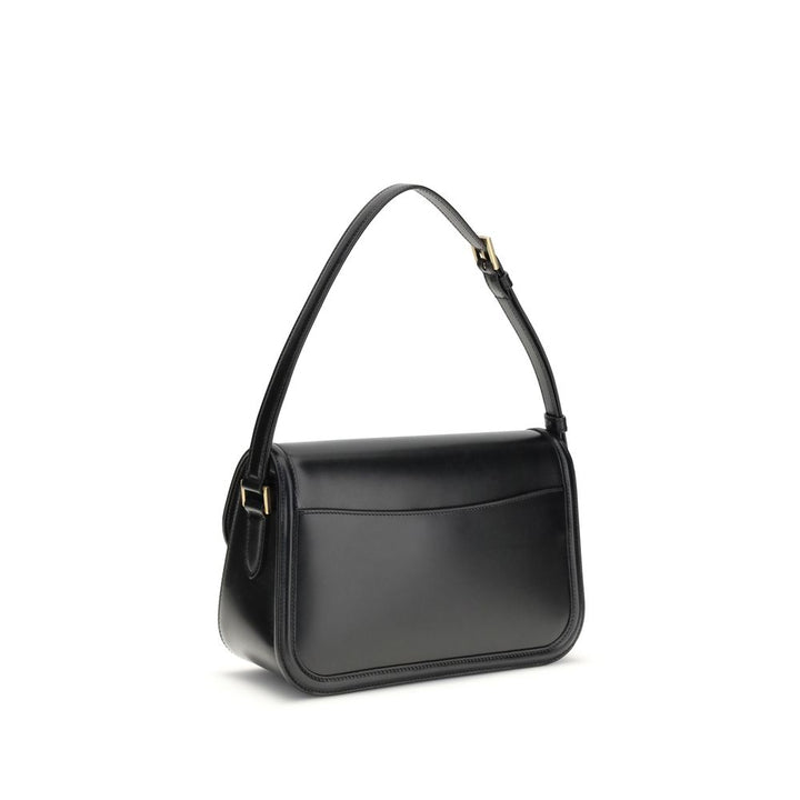 Saint Laurent Black Calf Leather Bos Taurus Shoulder Bag