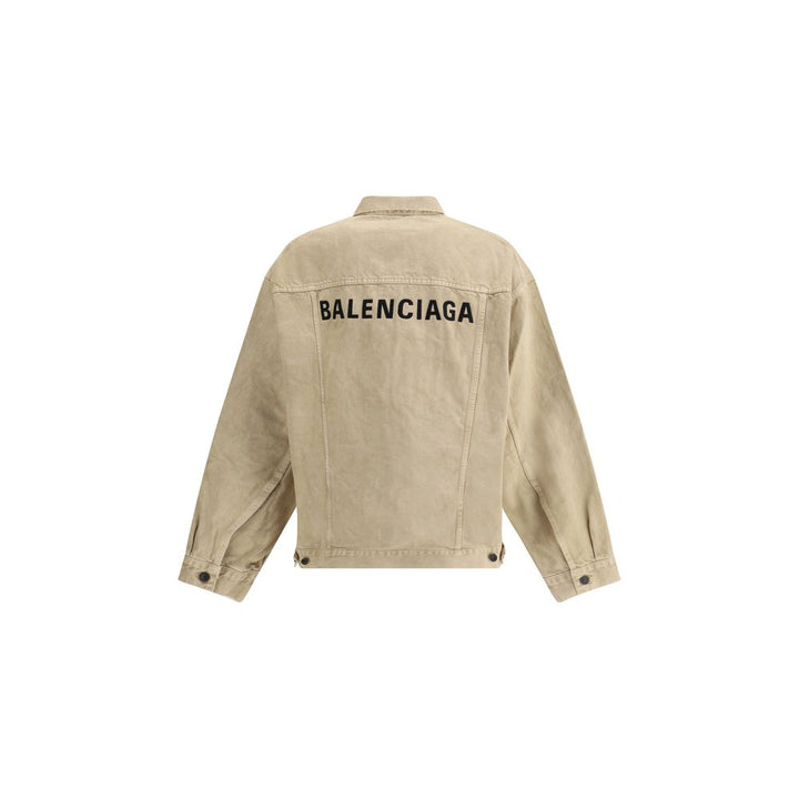 Balenciaga Beige Cotton Denim Jacket