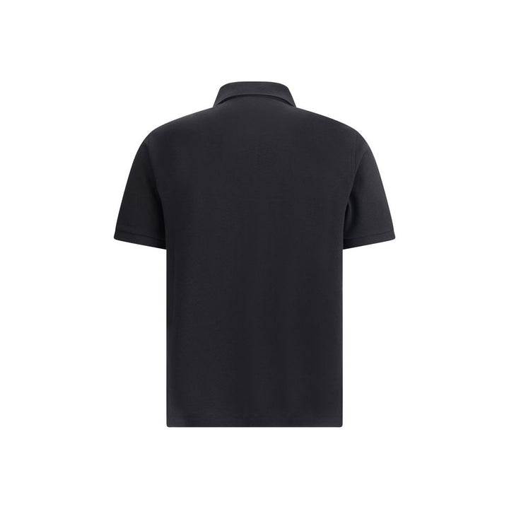 Saint Laurent Black Cotton Polo Shirt