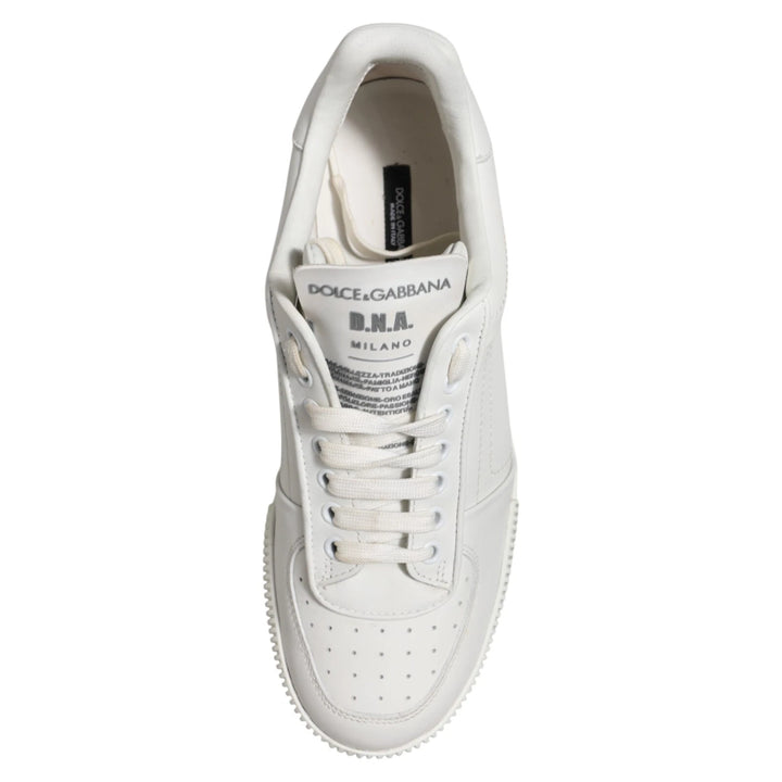 Dolce & Gabbana White Miami Leather Low Top Men Sneakers Shoes
