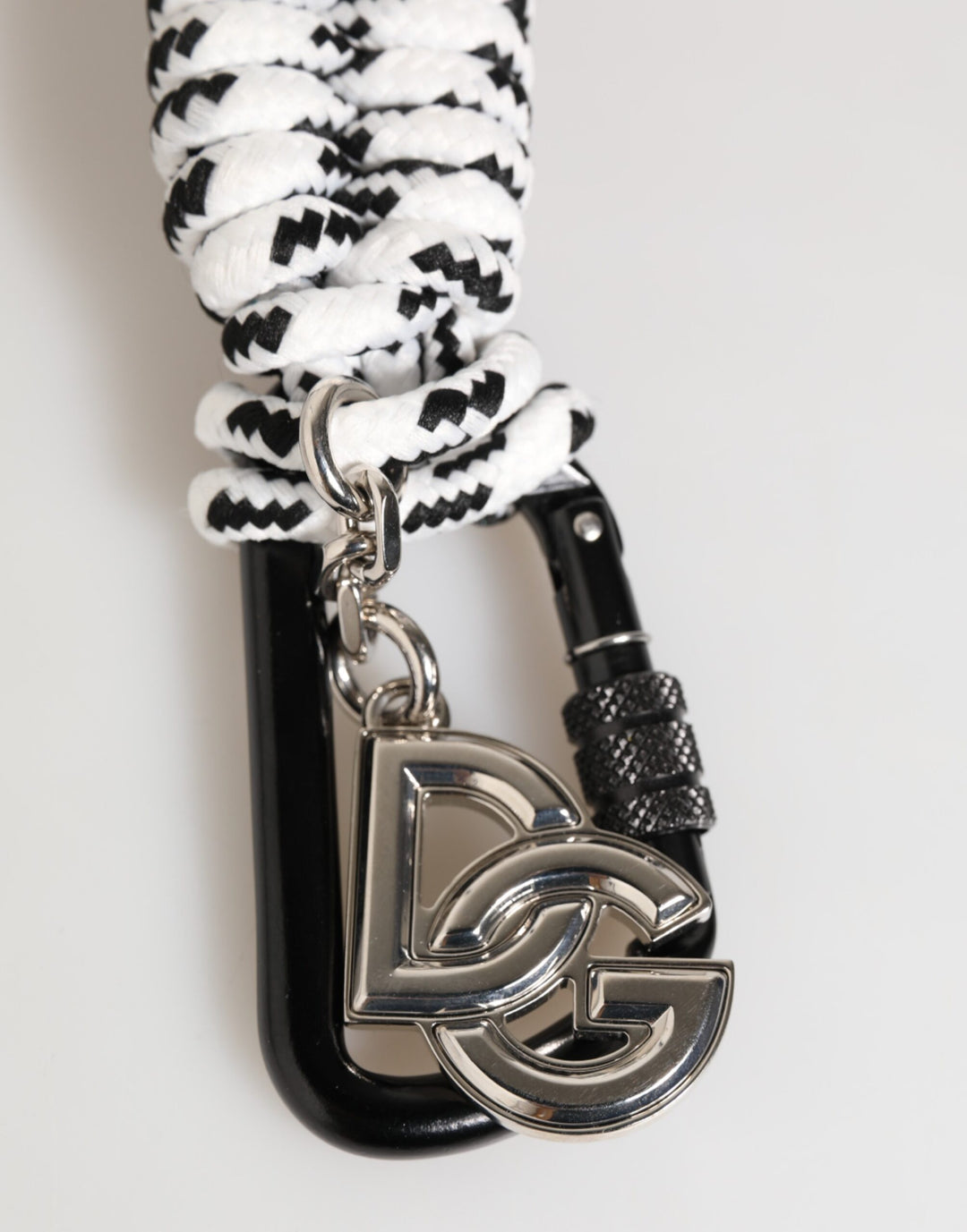 Dolce & Gabbana Multicolor Polyester Tape String DG Logo Keychain Keyring