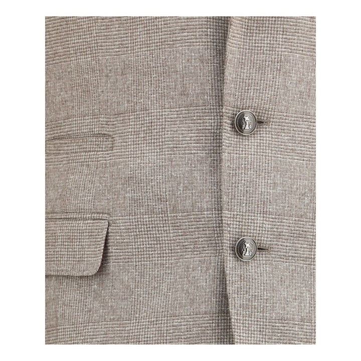 Brunello Cucinelli Beige Silk Two-Piece Suit