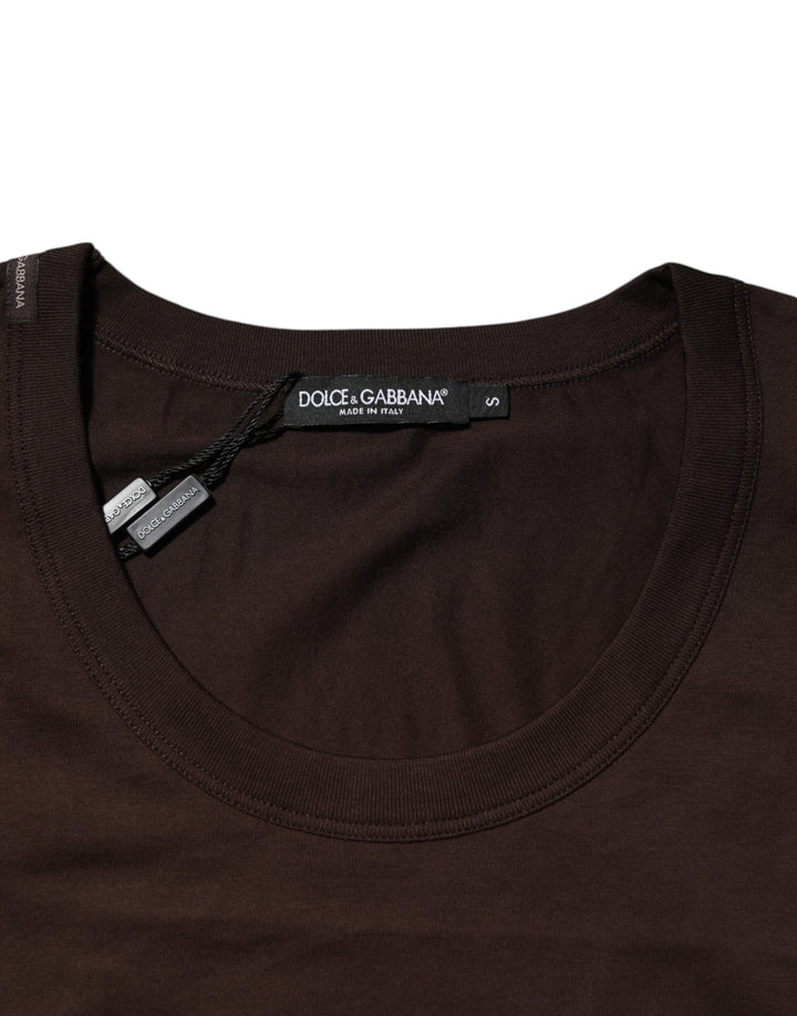 Dolce & Gabbana Brown Cotton Sleeveless Underwear Men Tank Top