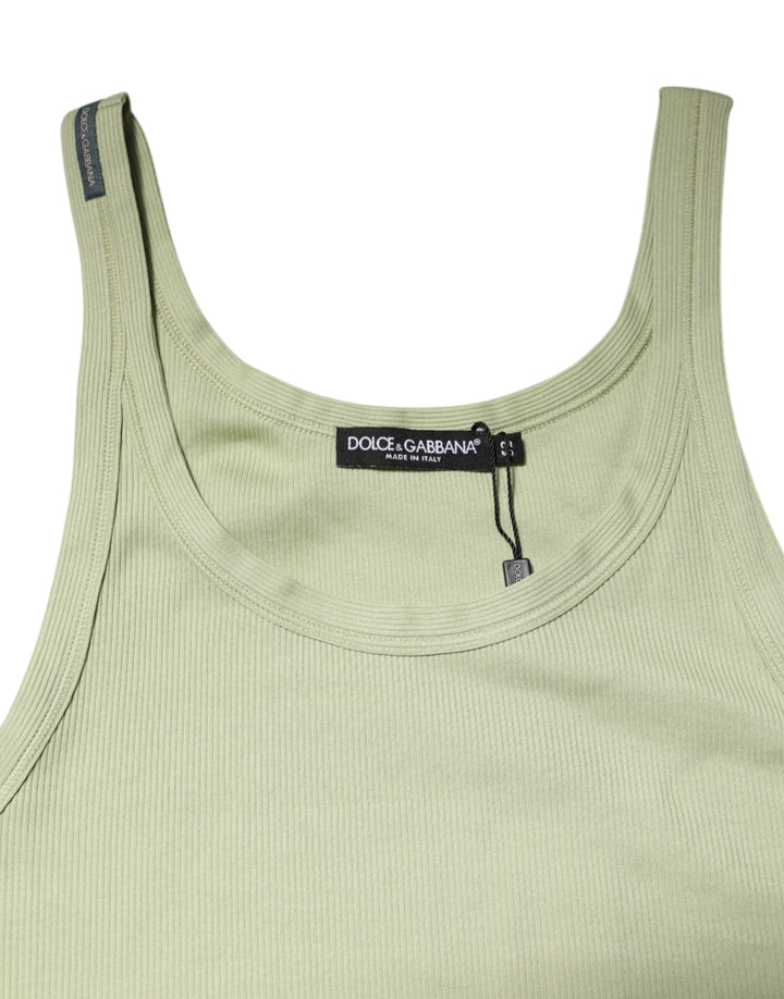 Dolce & Gabbana Light Green Tank Sleeveless Men Men T-shirt