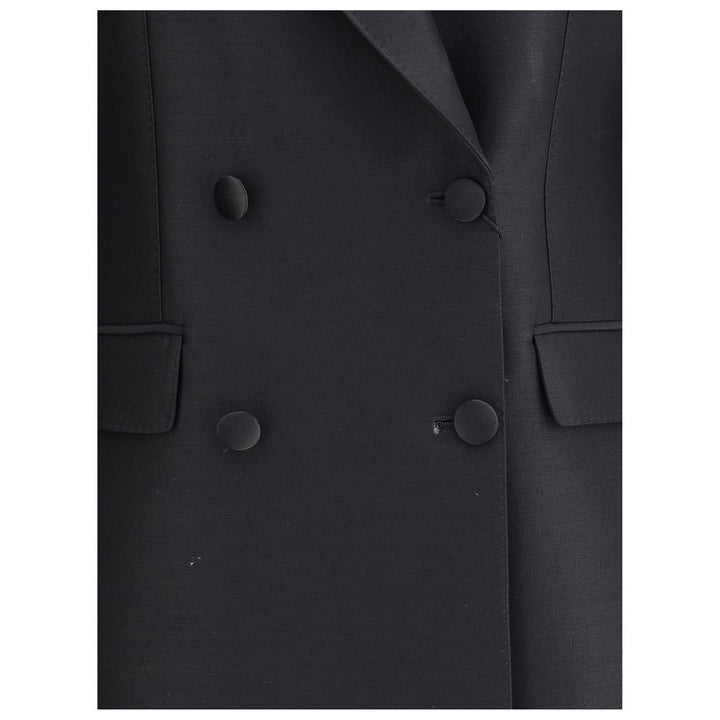 Dolce & Gabbana Black Fleece Wool Blazer