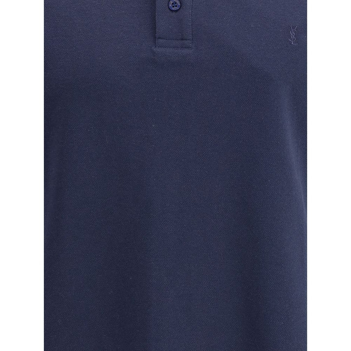 Saint Laurent Blue Cotton Polo Shirt
