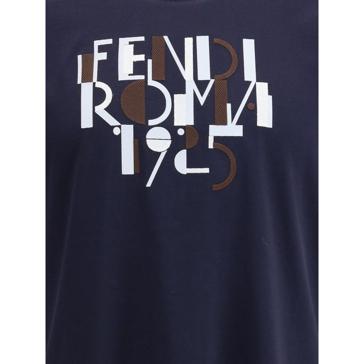 Fendi Blue Cotton T-Shirt