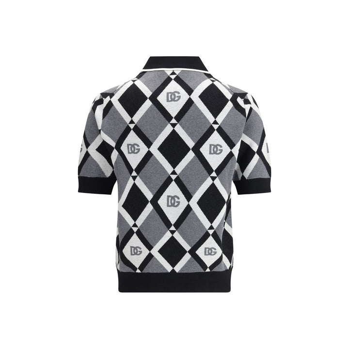 Dolce & Gabbana Multicolor Fleece Wool Polo Shirt