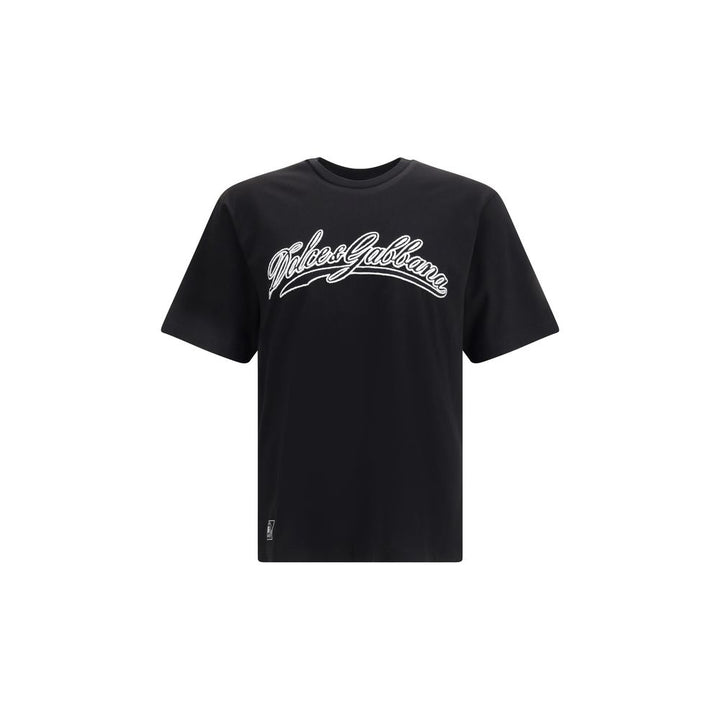 Dolce & Gabbana Black Cotton T-Shirt