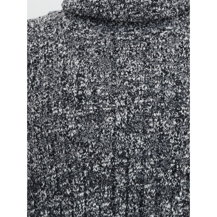 Dolce & Gabbana Gray Fleece Wool Turtleneck