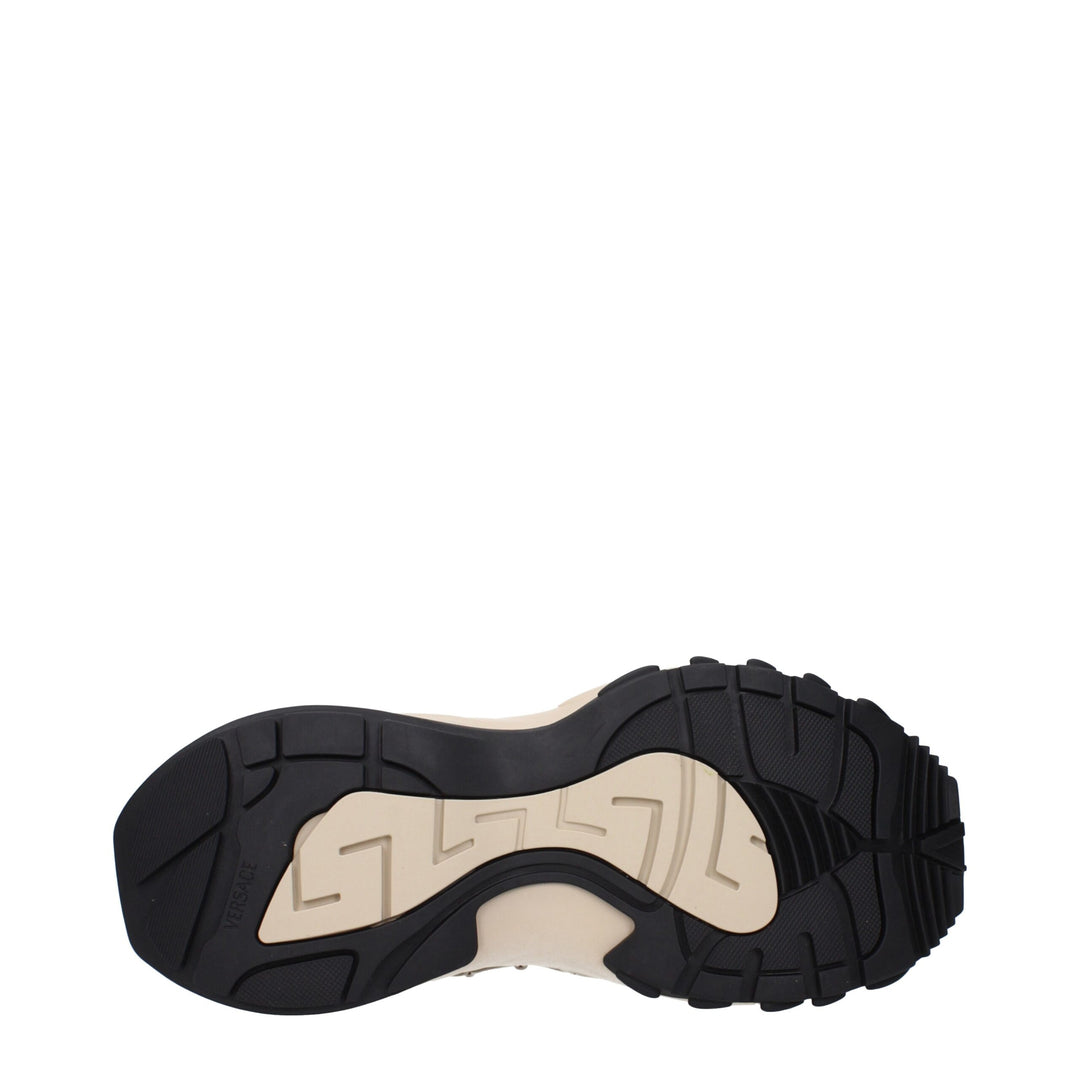 Versace Beige Fabric Sneakers