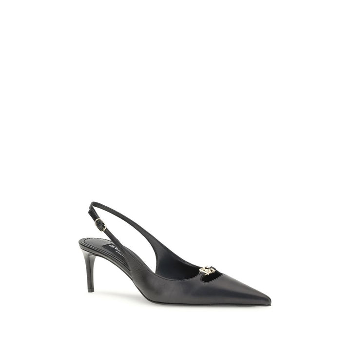 Dolce & Gabbana Black Goatskin High Heel Pumps