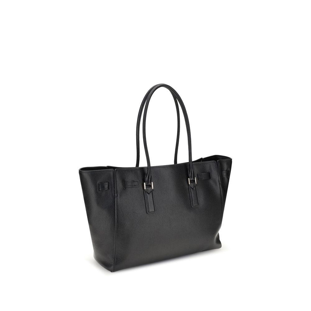 Michael Kors Black Calf Leather Bos Taurus Shoulder Bag