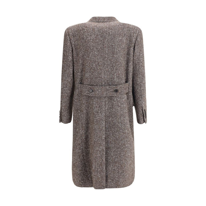 Dolce & Gabbana Gray Fleece Wool Coat