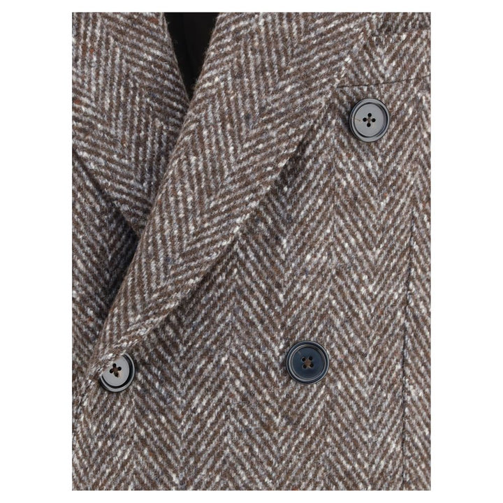 Dolce & Gabbana Gray Fleece Wool Coat