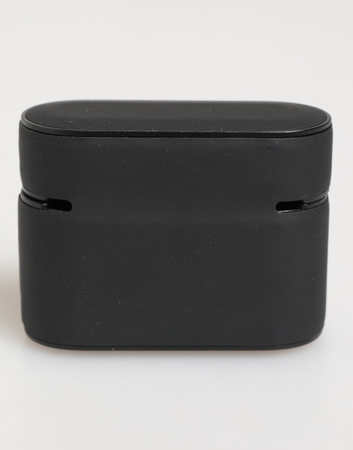 Dolce & Gabbana Black Orange Rubber Logo Embossed Accessory Airpods Case