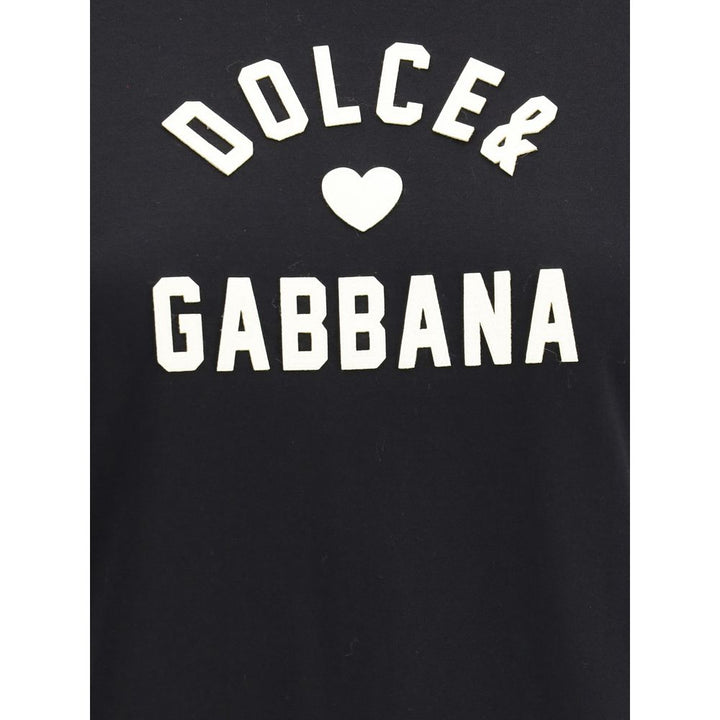 Dolce & Gabbana Black Cotton T-Shirt