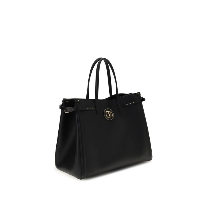 Valentino Garavani Black Calf Leather Bos Taurus Handbag