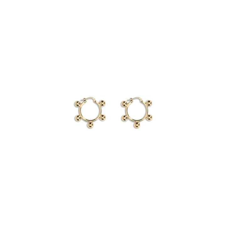 Jil Sander Gold Brass Earrings