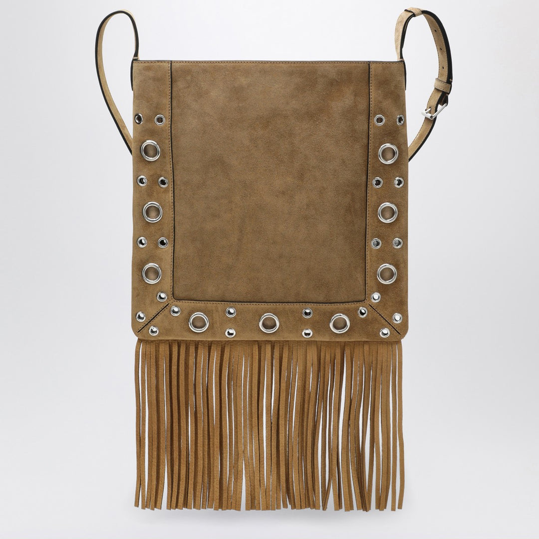 Valentino Garavani Beige Nellcôte bag in suede with fringes