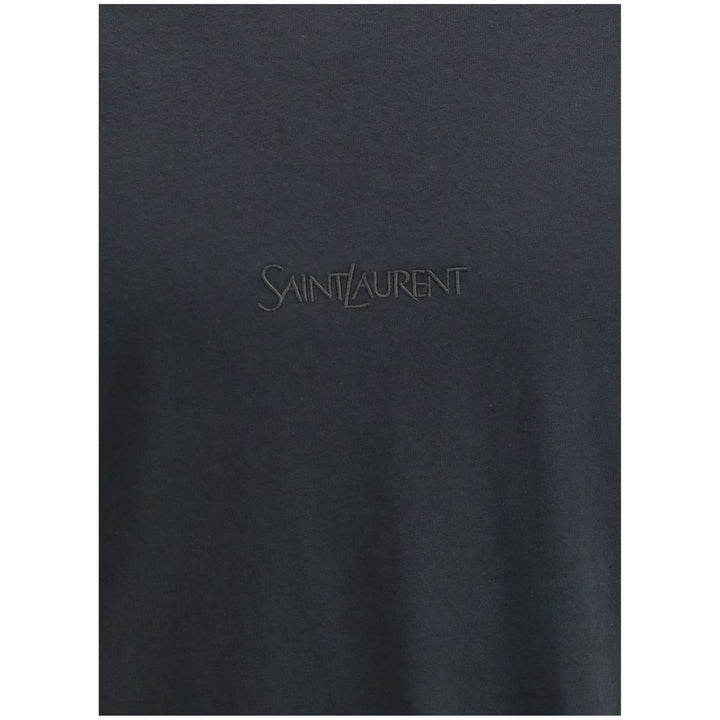 Saint Laurent Black Cotton T-Shirt