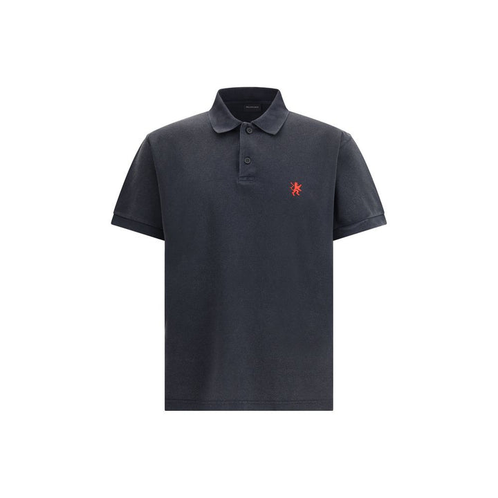 Balenciaga Black Cotton Polo Shirt
