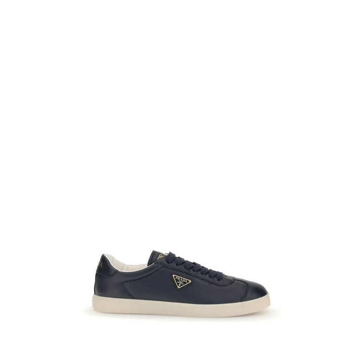 Prada Blue Calf Leather Bos Taurus Low Top Sneakers