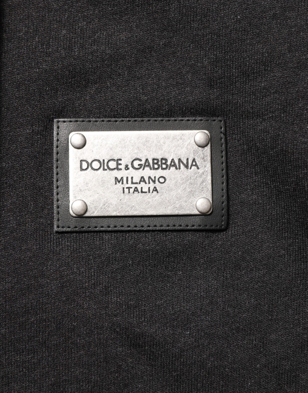 Dolce & Gabbana Black Logo FullZip Hooded Sweatshirt Sweater