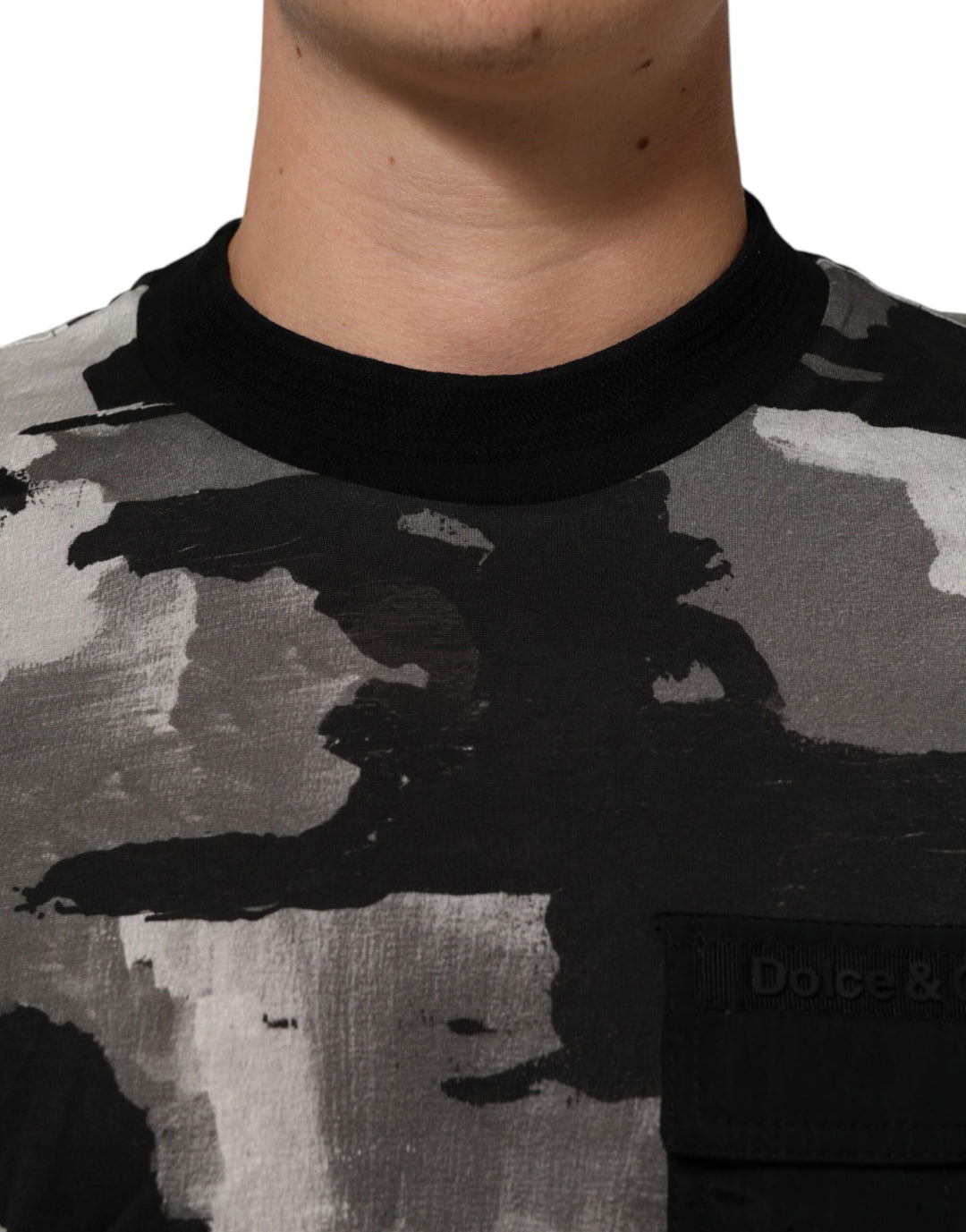 Dolce & Gabbana Multicolor Camouflage Men Short Sleeves T-shirt