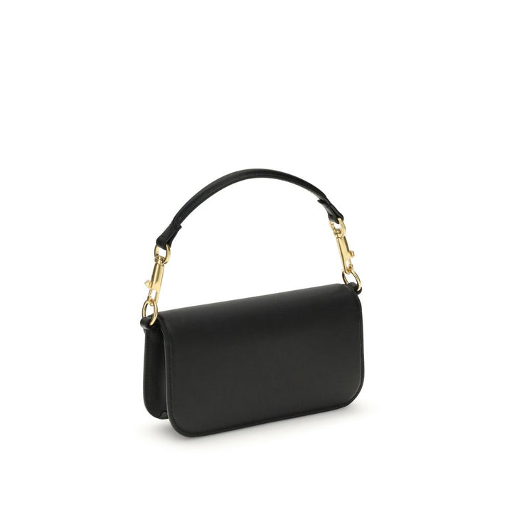 Valentino Garavani Black Calf Leather Bos Taurus Shoulder Bag
