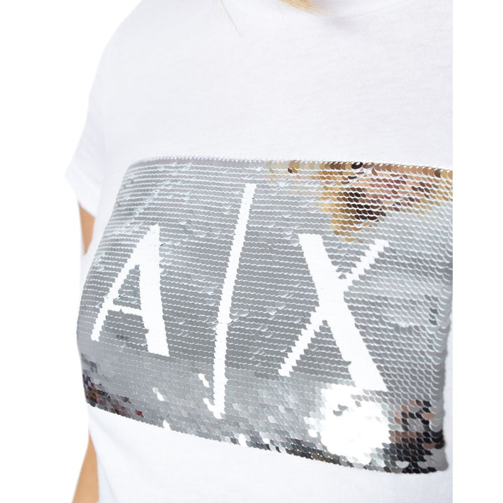 Armani Exchange White Cotton T-Shirt