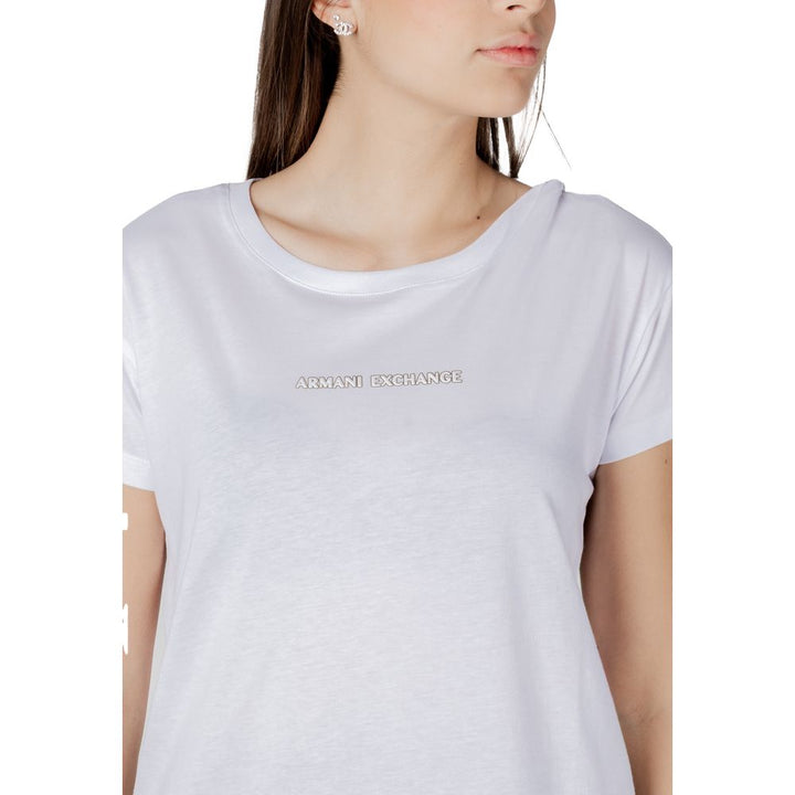 Armani Exchange White Cotton T-Shirt