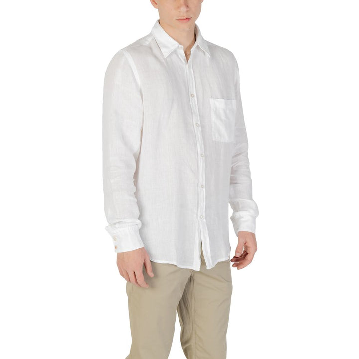 Hugo Boss White Linen Dress Shirt
