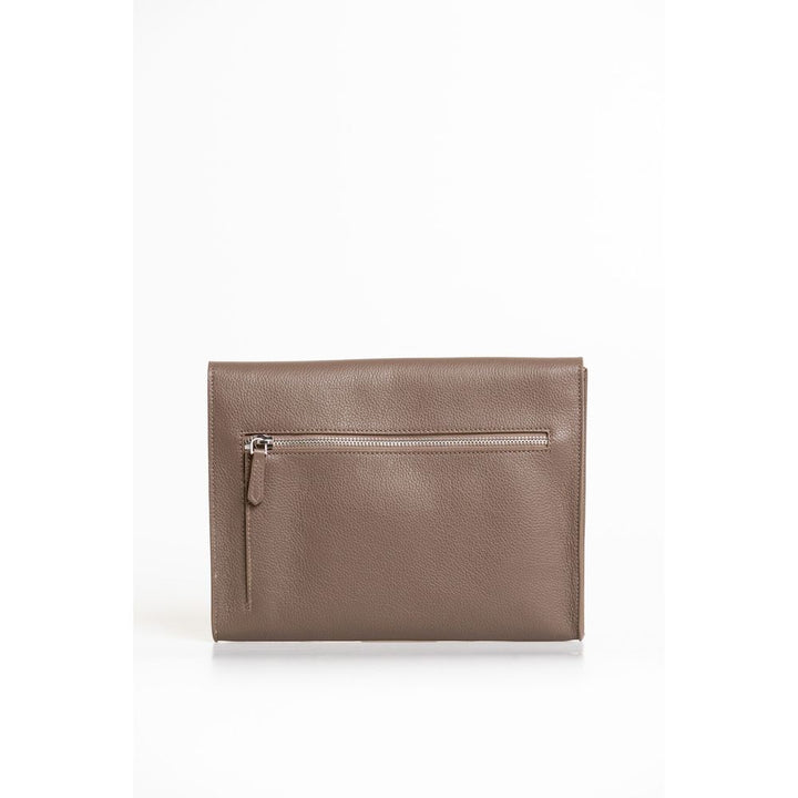 Trussardi Brown Polyester Men Clutch