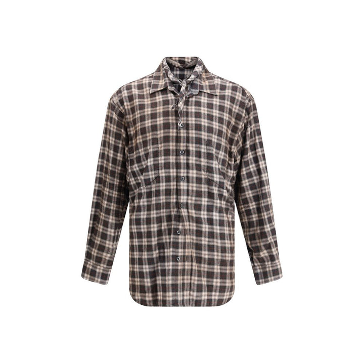 Dsquared² Brown Cotton Pattern Shirt
