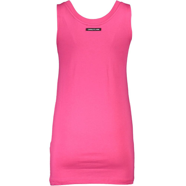 Cavalli Class Rosa Cotton Women Tank Top
