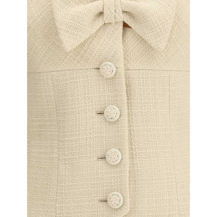 Valentino Cream Fleece Wool Coat