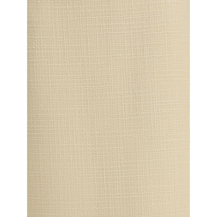 Valentino Cream Fleece Wool Skirt