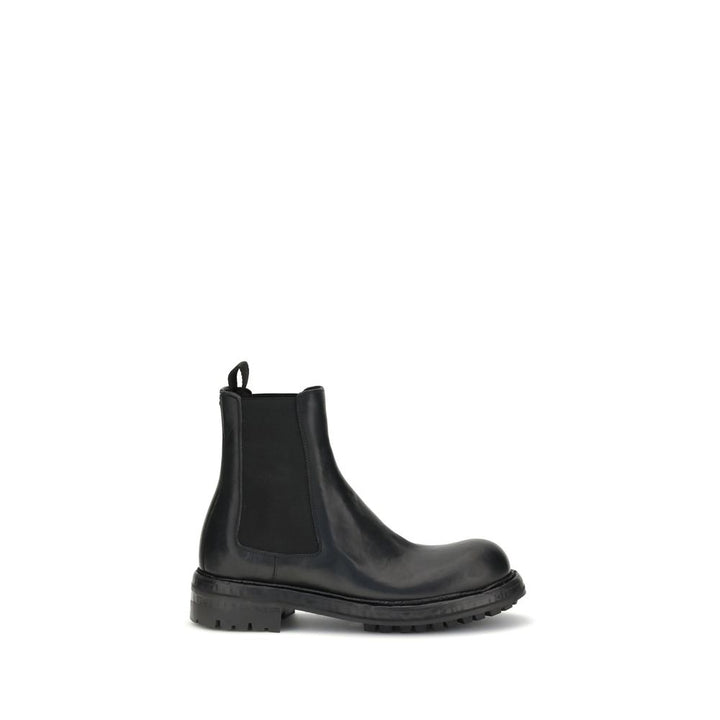 Dolce & Gabbana Black Calf Leather Bos Taurus Chelsea Boots