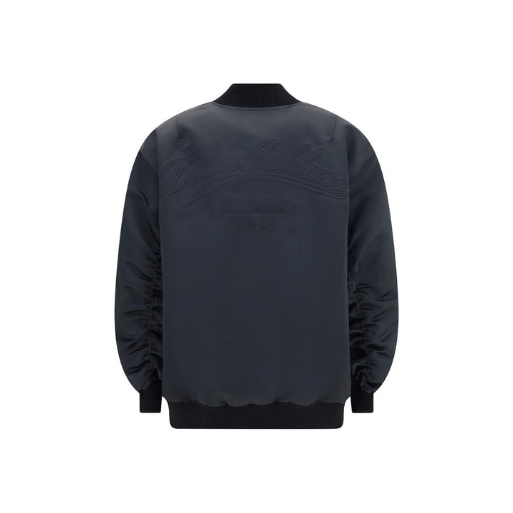 Dolce & Gabbana Black Polyester Bomber