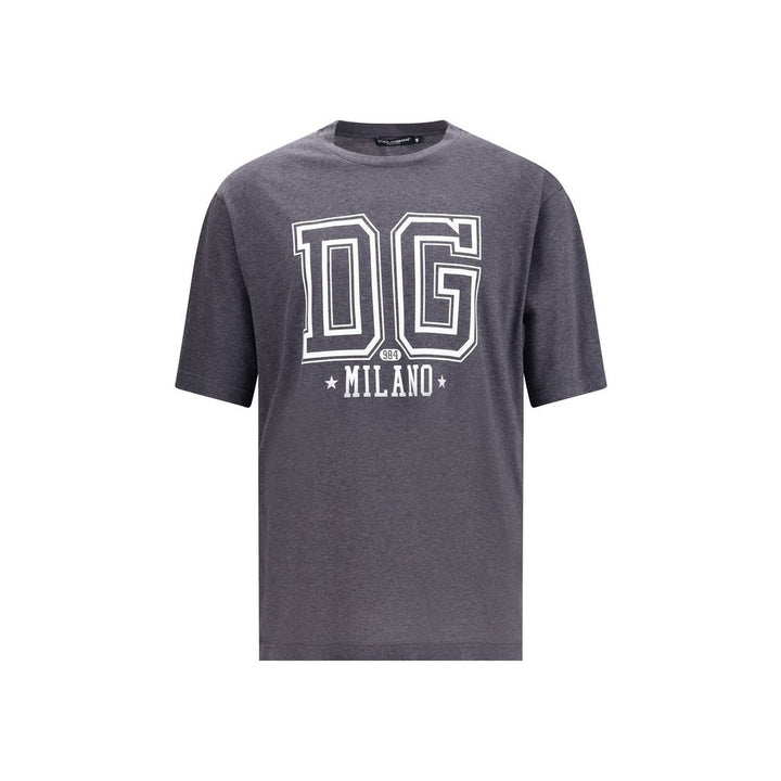 Dolce & Gabbana Gray Cotton T-Shirt
