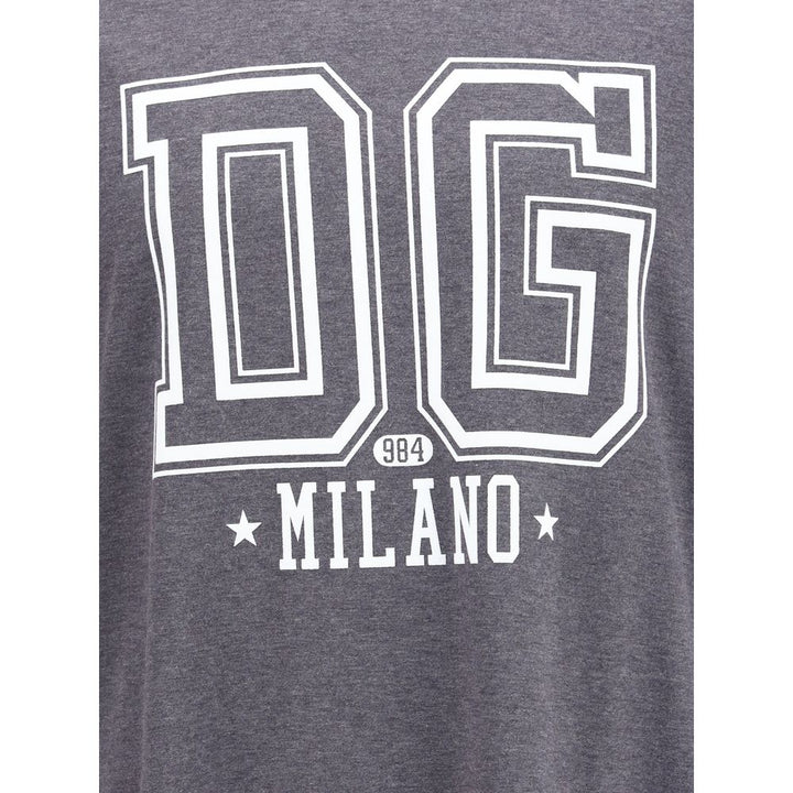 Dolce & Gabbana Gray Cotton T-Shirt